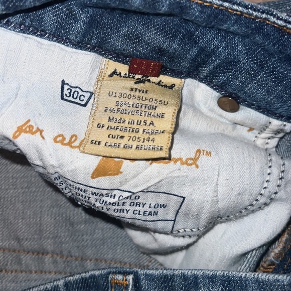 Vintage 7 for all mankind A-Pocket Rhinestone Crystal pocket capris crop size 29 - Picture 6 of 7